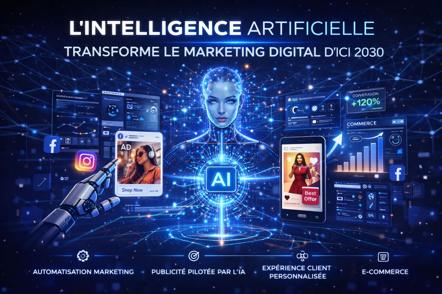 Comment l’intelligence artificielle va transformer le marketing digital d’ici 2030
